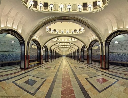 design i moskvas tunnelbana, mayakovskaya station